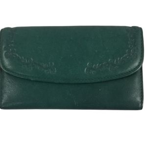 BUXTON Vintage Emerald Green 100% Leather Wallet